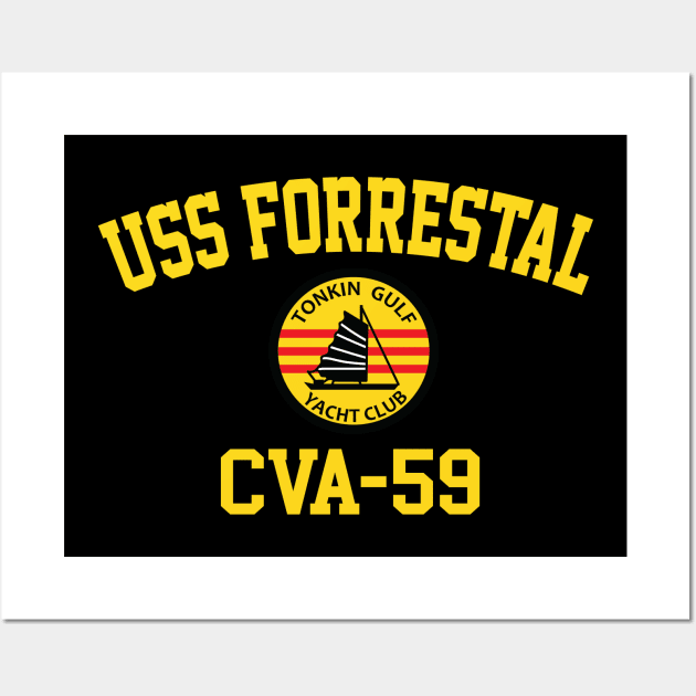 USS Forrestal CVA-59 Tonkin Gulf Yacht Club Wall Art by Tonkin Gulf Yacht Club